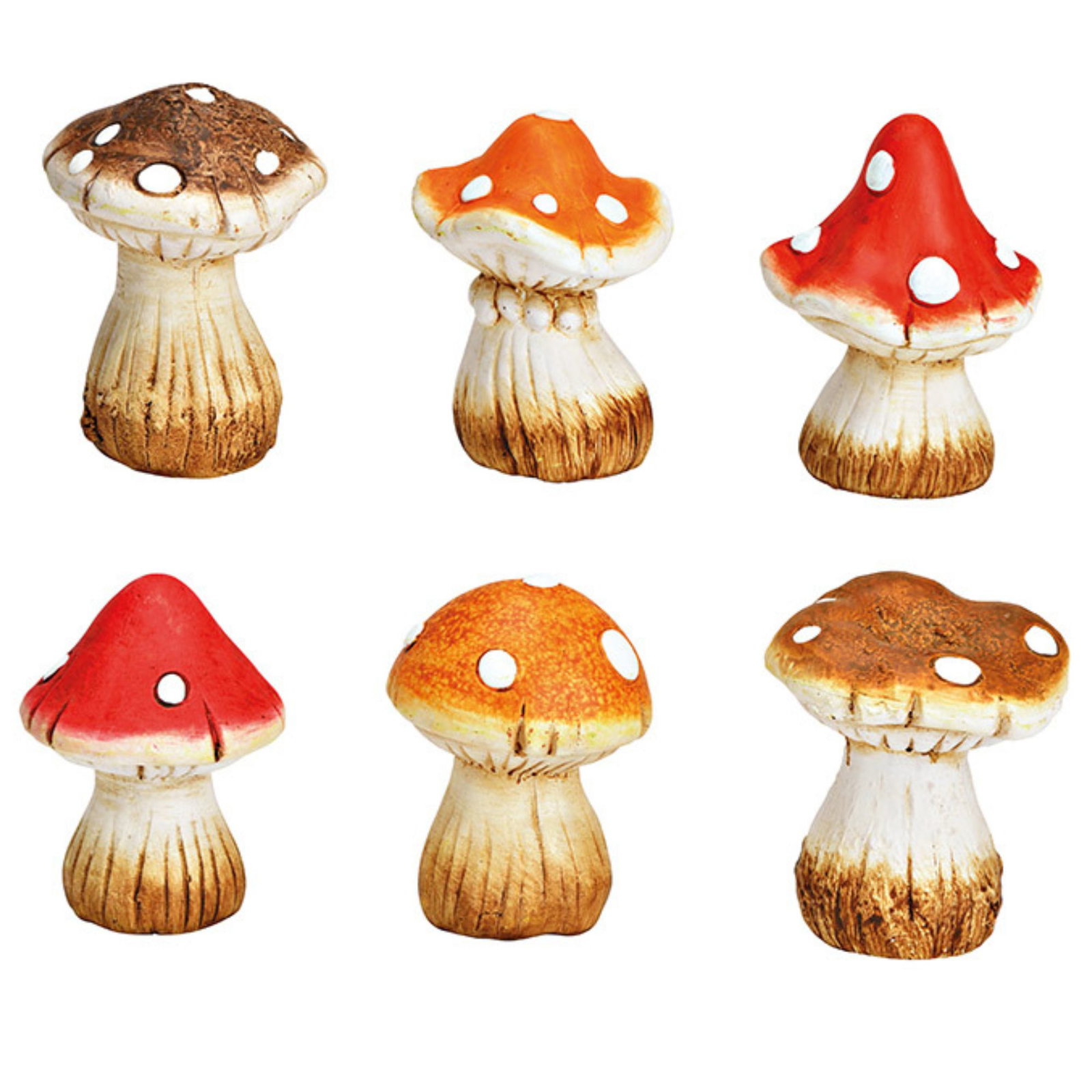 Seta de arcilla coloreada de 6 pliegues, (A/A/P) 8x9x8cm Pilz, Pflanze, Agarisch