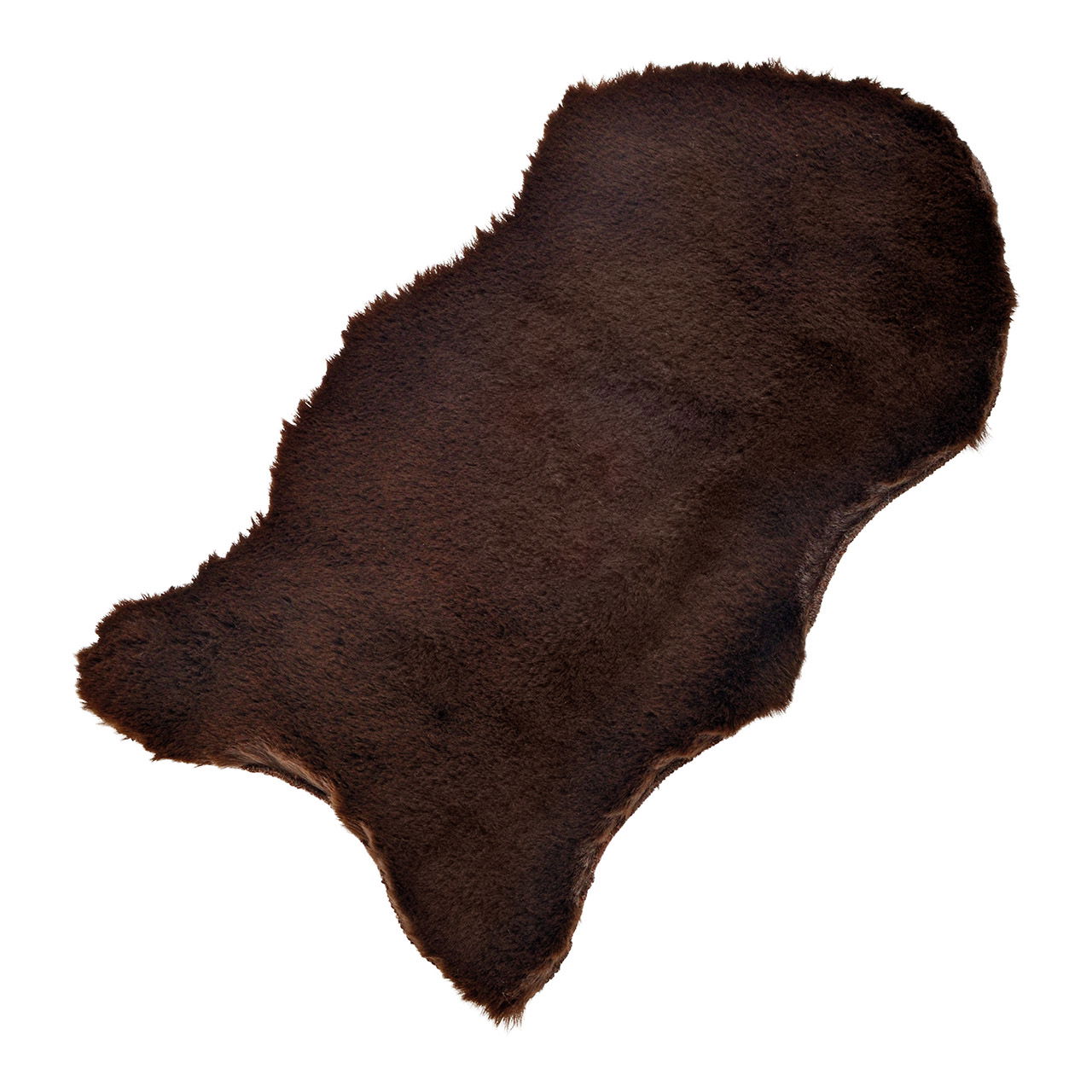 Rabbit fur Faux fur made of polyester Brown (W/H/D) 50x25x2cm