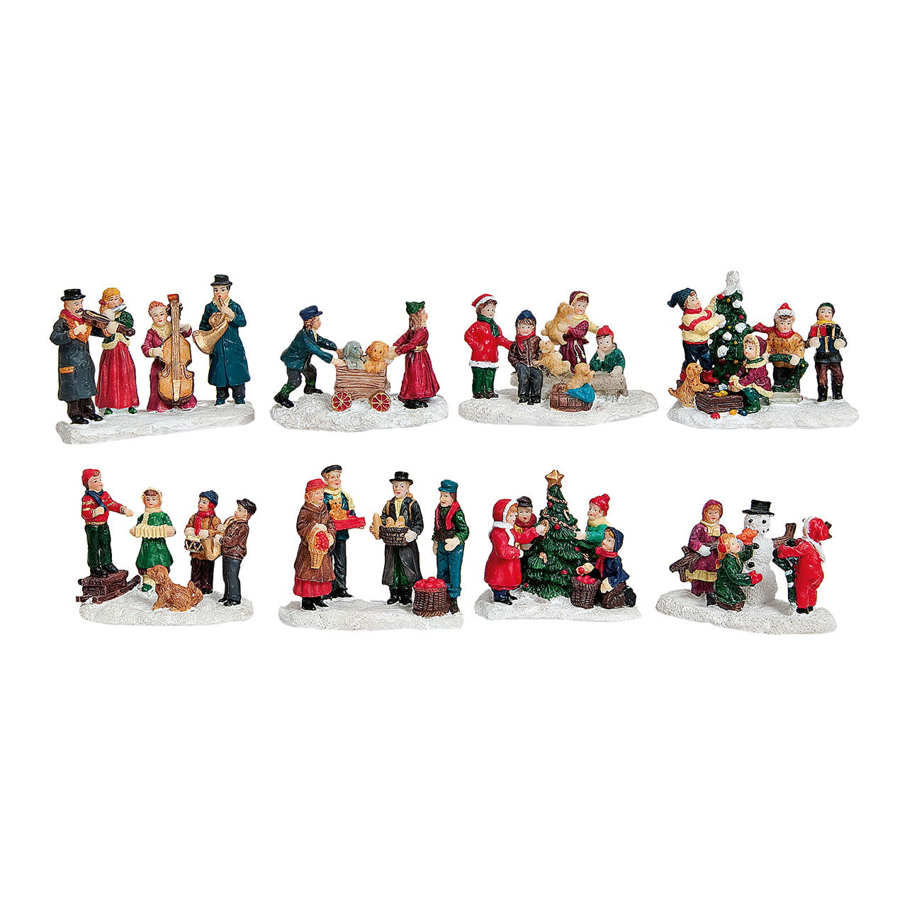 Figurines de Noël miniatures en poly, assorties, 7 cm