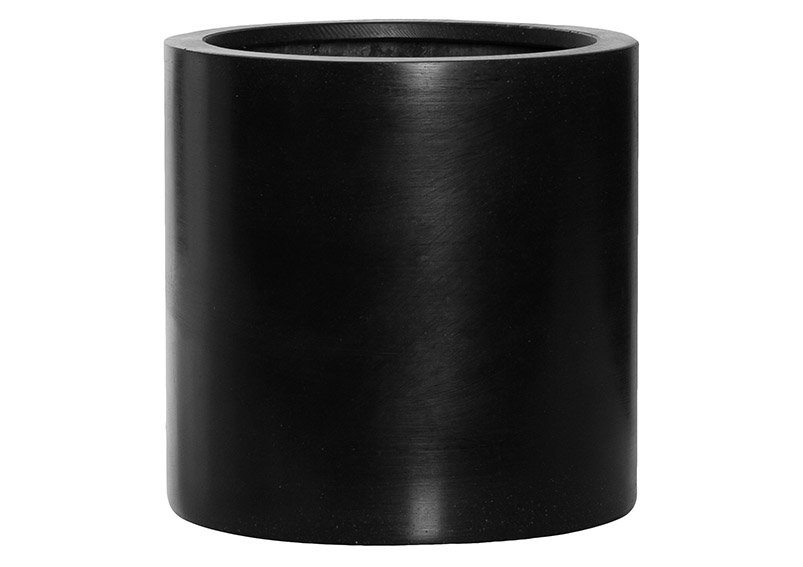 Macetero de cerámica de fibrestone negro (A/A/P) 20x20x20cm